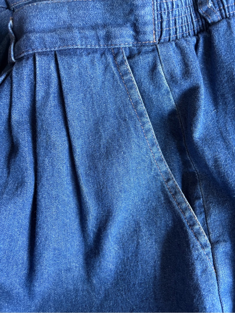 Vintage Button-Front Denim Midi Skirt Western Cottagecore Boho Butter Classic - Picture 5 of 6